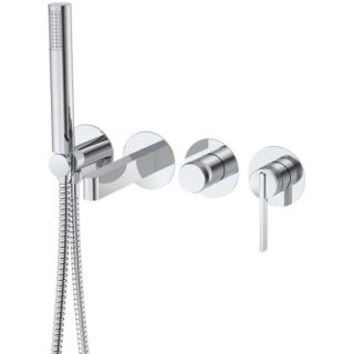 Смеситель для ванны настенный 4 отверстия DQ Bonn хром (DA1704801)